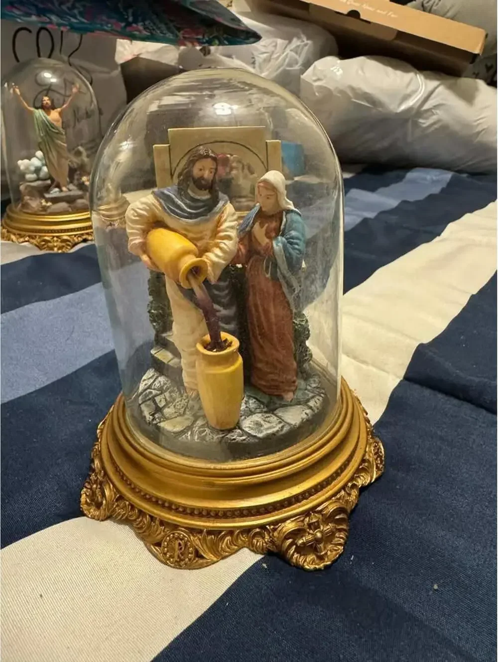 Vintage Franklin Mint Glass Dome Figures - Set of 6 - Mint Condition